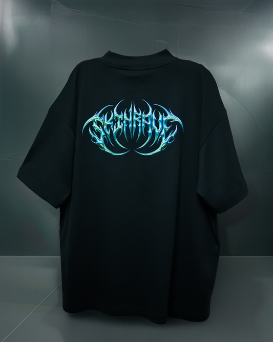 SKINRAVE Tee // ELECTRIC BLUE // Industrial Awakening_01