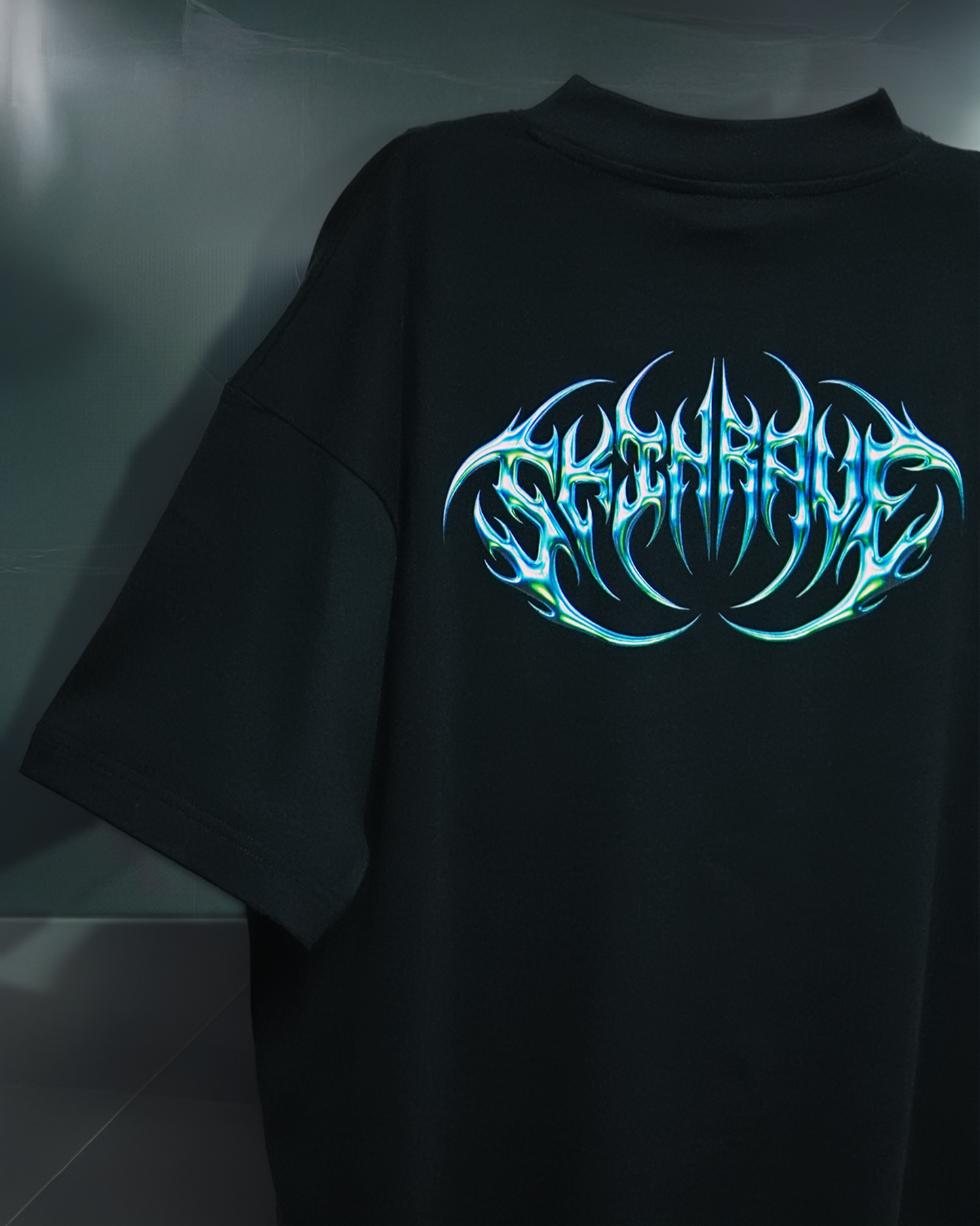 SKINRAVE Tee // ELECTRIC BLUE // Industrial Awakening_01