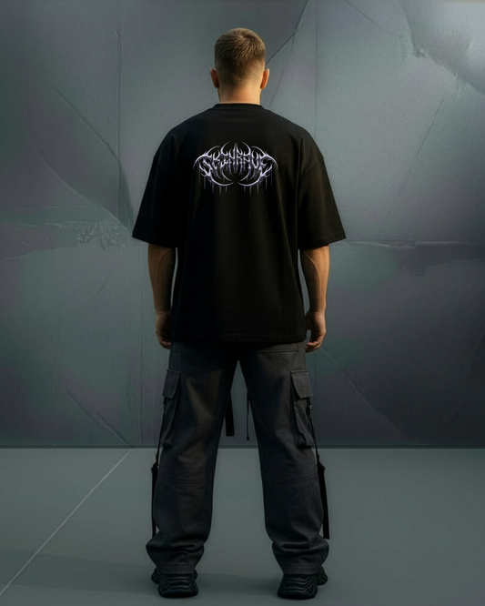 SKINRAVE Tee // MELTED METAL GREY // Industrial Awakening_01