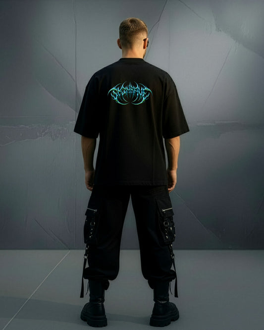SKINRAVE Tee // ELECTRIC BLUE // Industrial Awakening_01