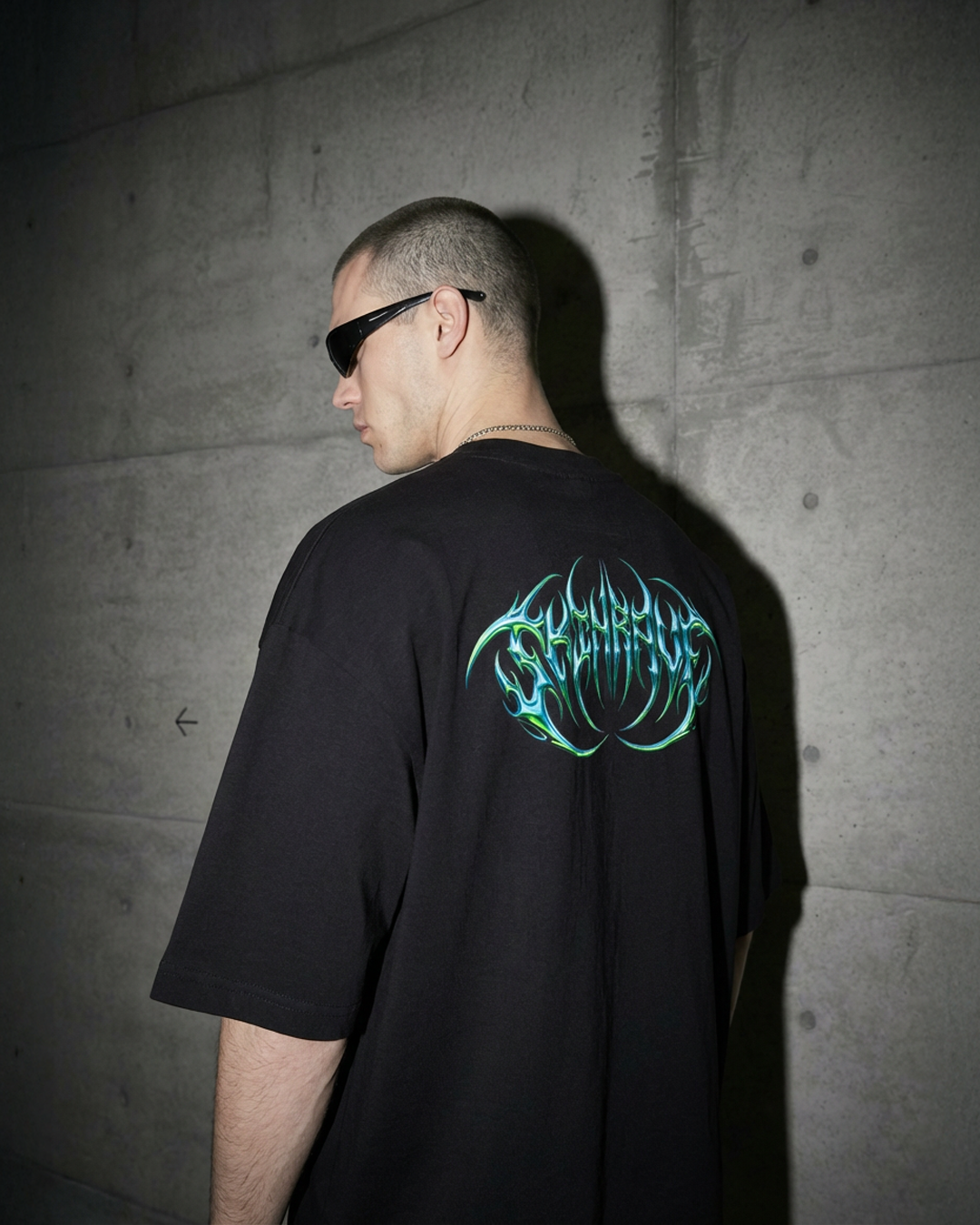 SKINRAVE Tee // ELECTRIC BLUE // Industrial Awakening