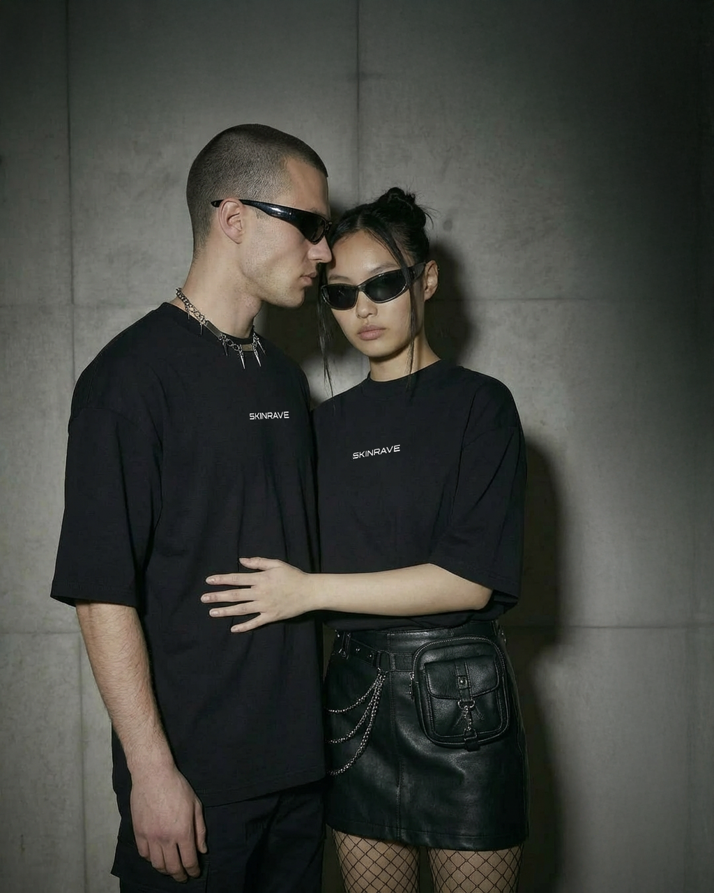 SKINRAVE Tee // MELTED METAL GREY // Industrial Awakening