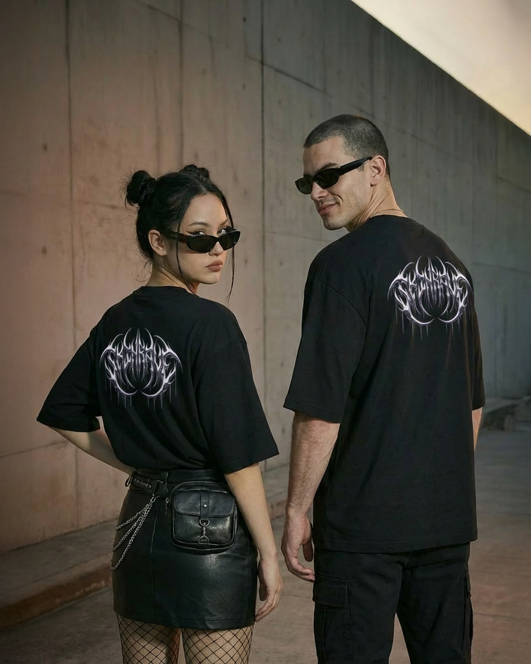 SKINRAVE Tee // MELTED METAL GREY // Industrial Awakening