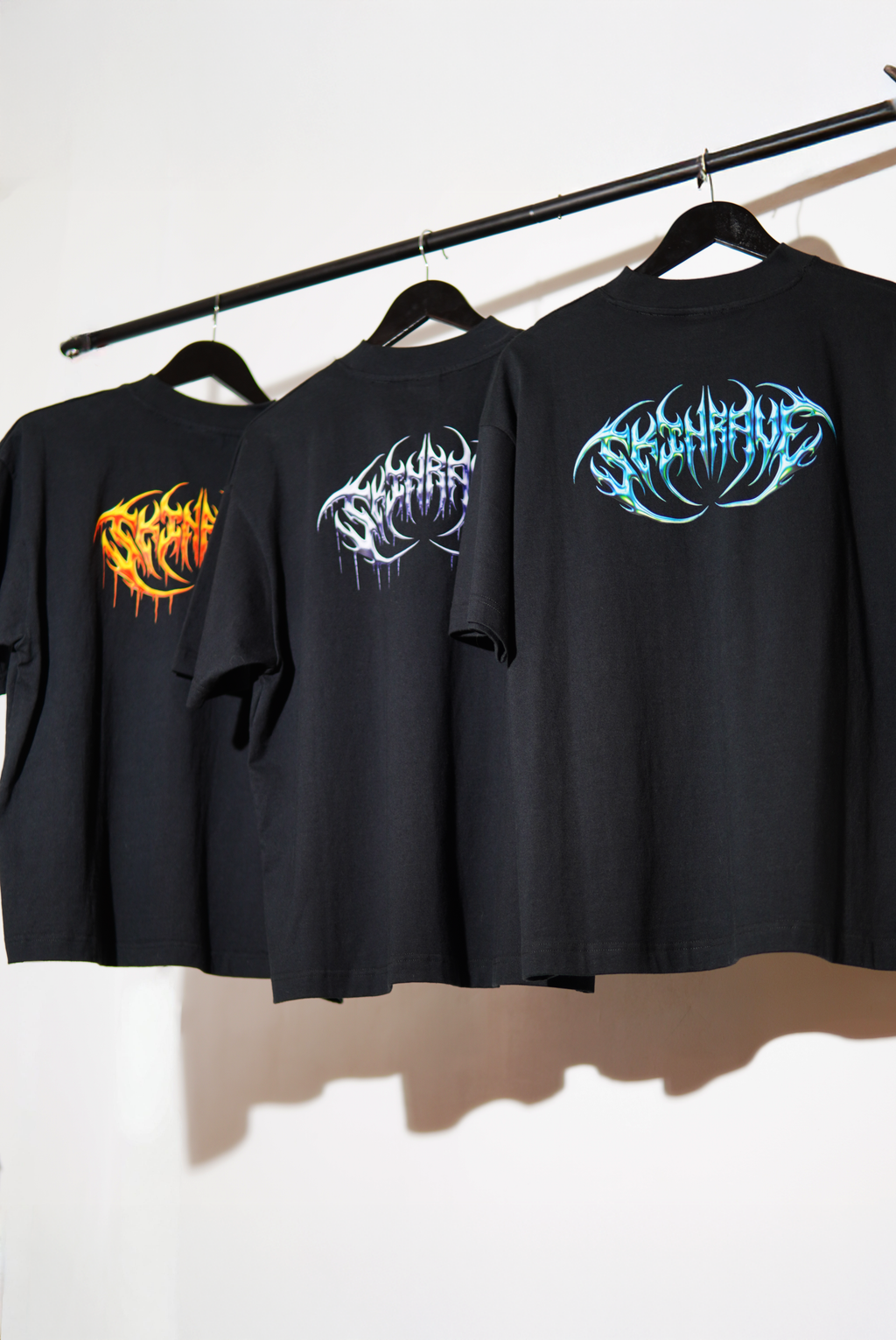 SKINRAVE Tee // MELTED METAL GREY // Industrial Awakening